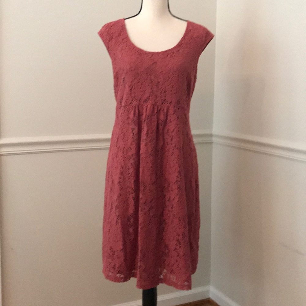 NWT Motherhood Maternity Lace Midi Dress!